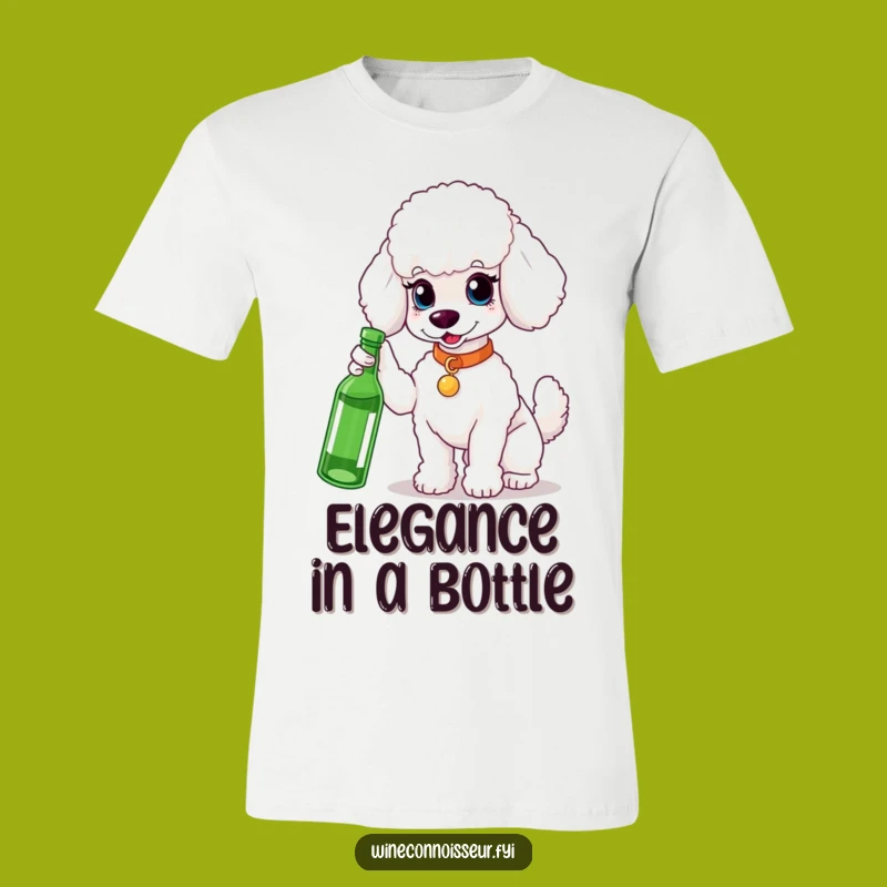 Chic Funny White Poodle T-Shirt - Stylish and Humorous Apparel for Poodle Pundits