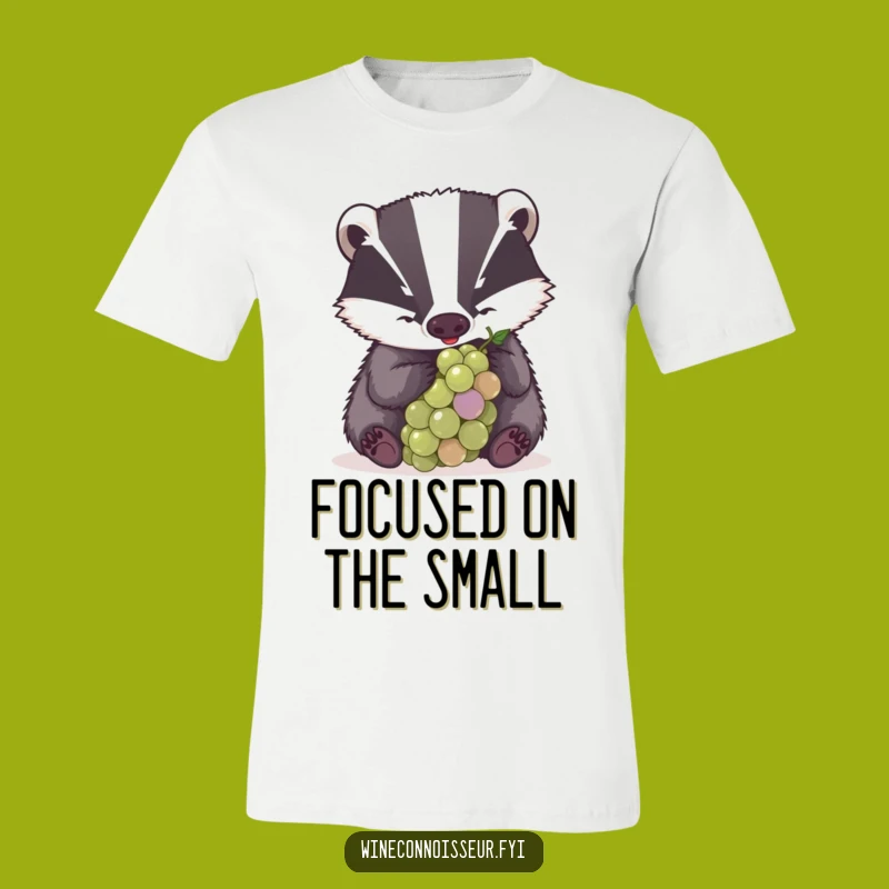 Funny Badger Grape Exam T-Shirt, Determined Animal Graphic Tee Gift