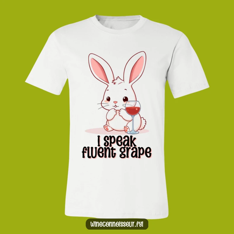 Funny Kawaii Rabbit Wine Connoisseur T-Shirt - Hilarious Gift Idea