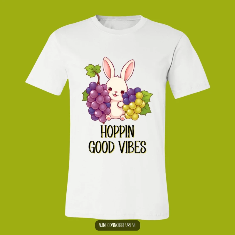 Funny Rabbit Grape Peek T-Shirt: A Cheeky Tee for a Good Laugh