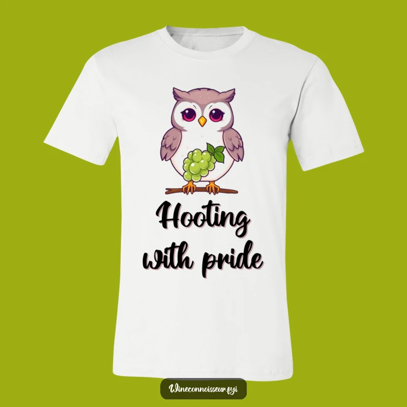 Funny Proud Owl T-Shirt - Grape Beak Balancing Bird Tee Gift