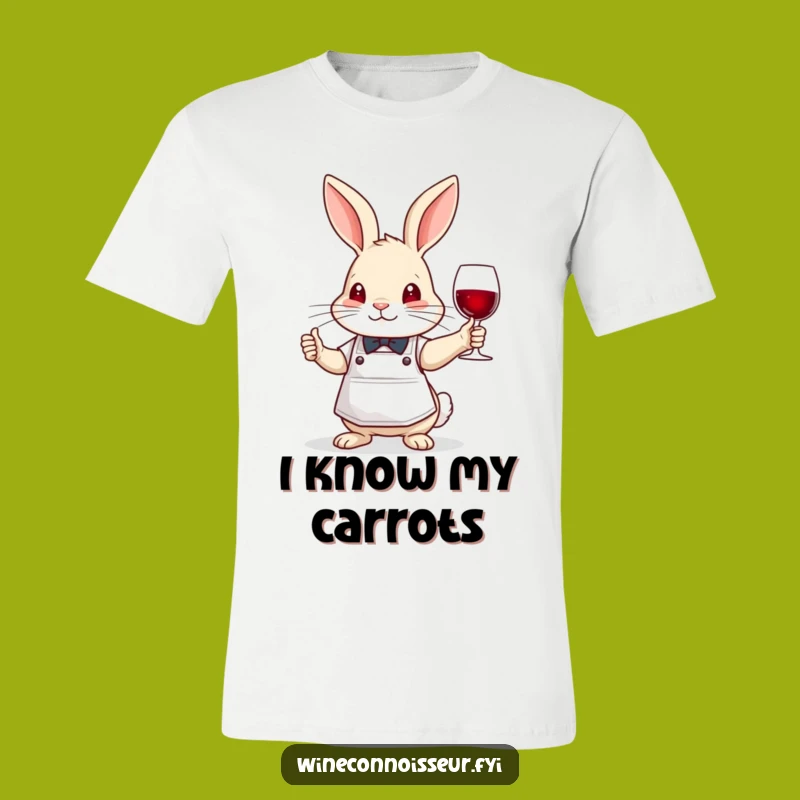 Funny Brave Rabbit Sommelier T-Shirt - Bunny Wine Taster Tee Gift