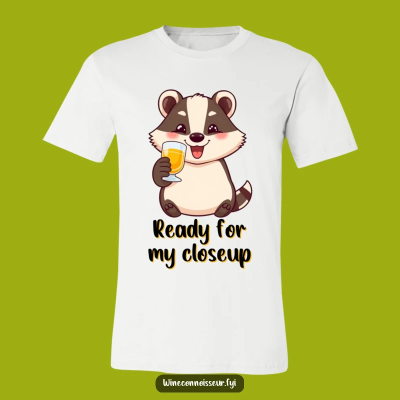 Funny Badger Cheers T-Shirt: Wear Your Happiness with This Humorous Tee