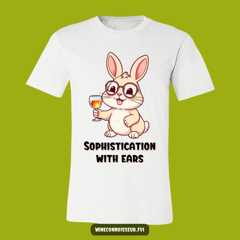Funny Monocle Rabbit T-Shirt, Sophisticated Animal Graphic Tee Gift