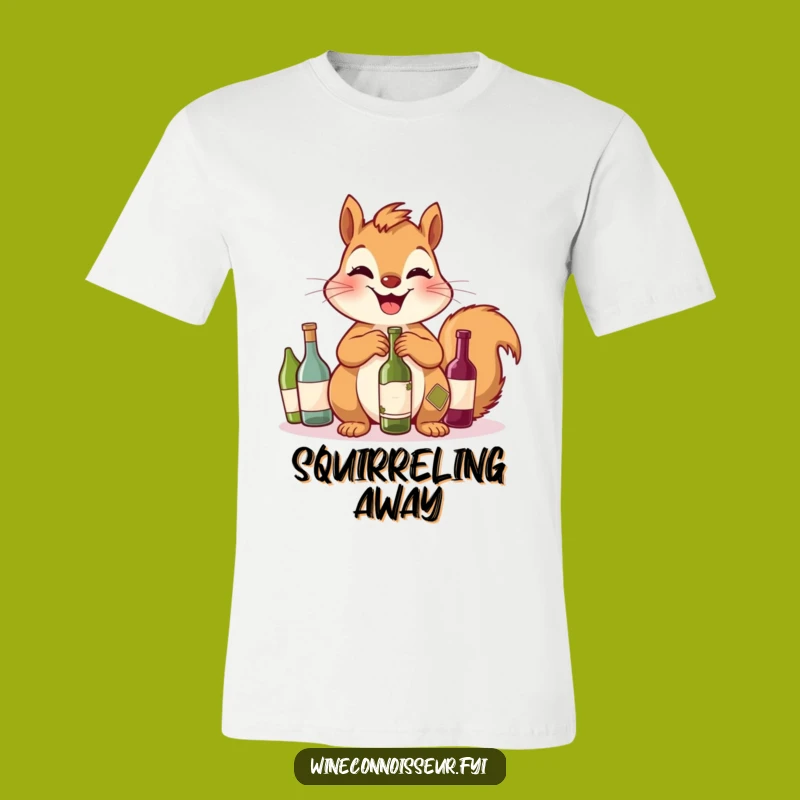 Funny Squirrel Wine Collection T-Shirt: Hilarious Animal Graphic Tee