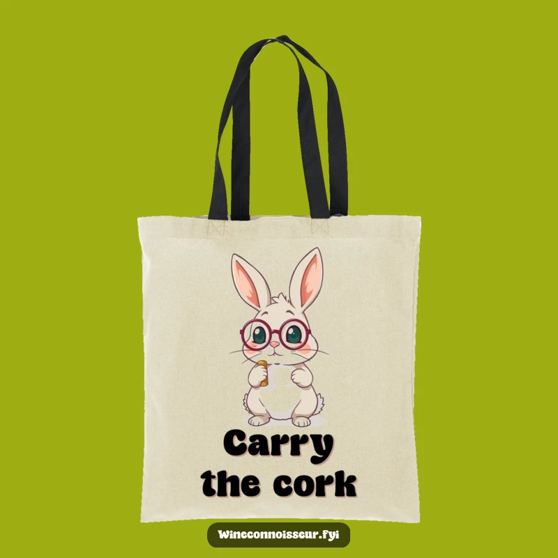 Funny Rabbit Monocle Tote Bag: Carry Your Curiosity Hilariously!
