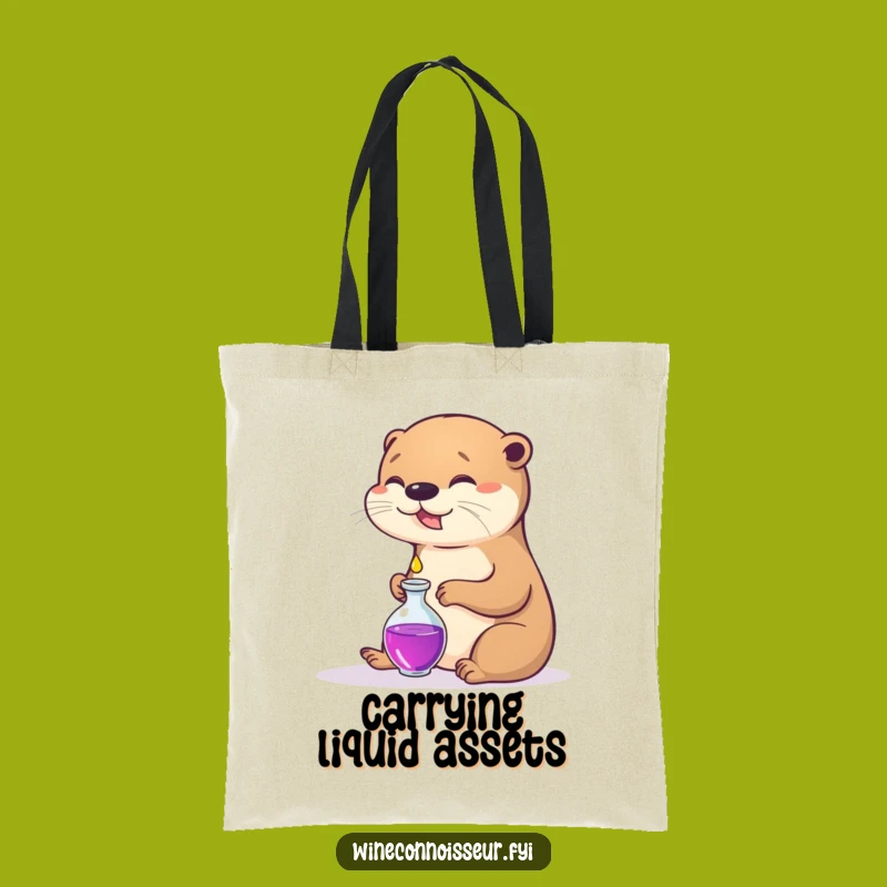 Funny Otter Decanter Tote Bag: Carry Your Calm! A Wonderful Funny Gift!