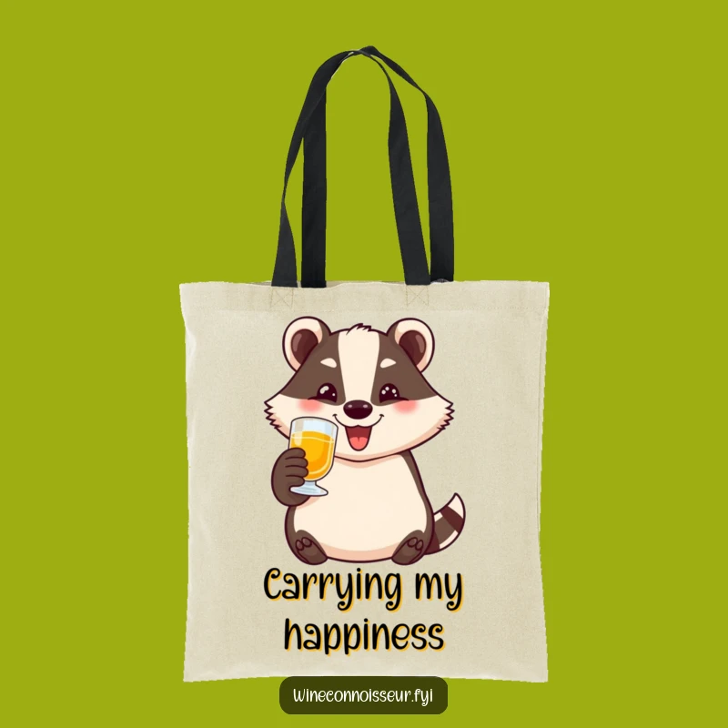 Funny Badger Toasting Tote Bag: Carry Your Essentials with Humorous Style