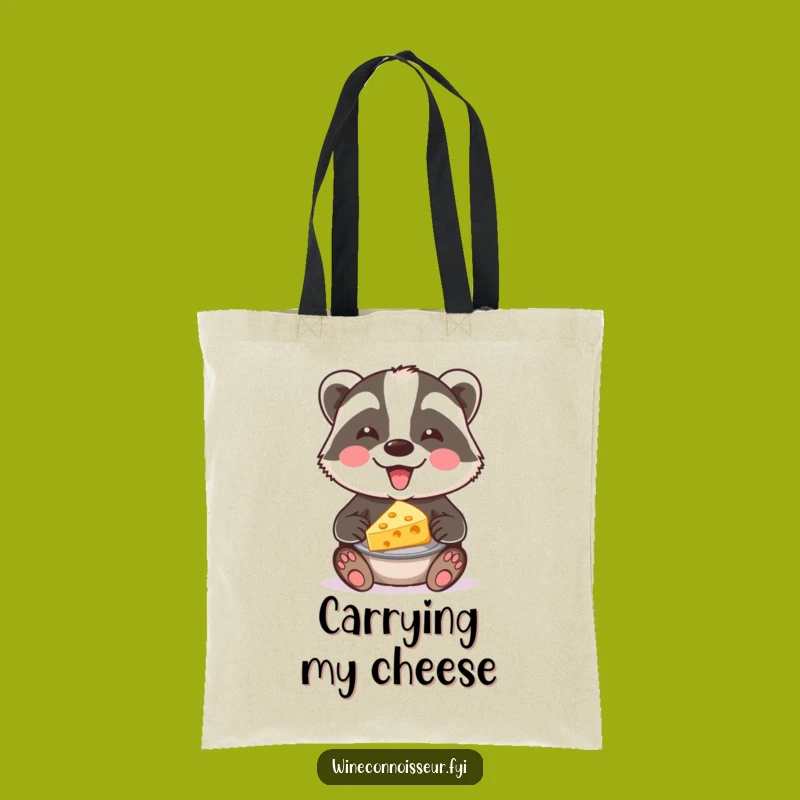 Funny Badger Cheese Tote Bag: Joyful Pairing Carry-All