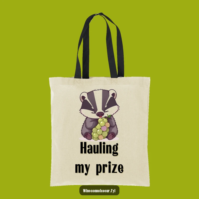 Funny Badger Grape Exam Tote Bag, Intense & Hilarious Carryall Gift