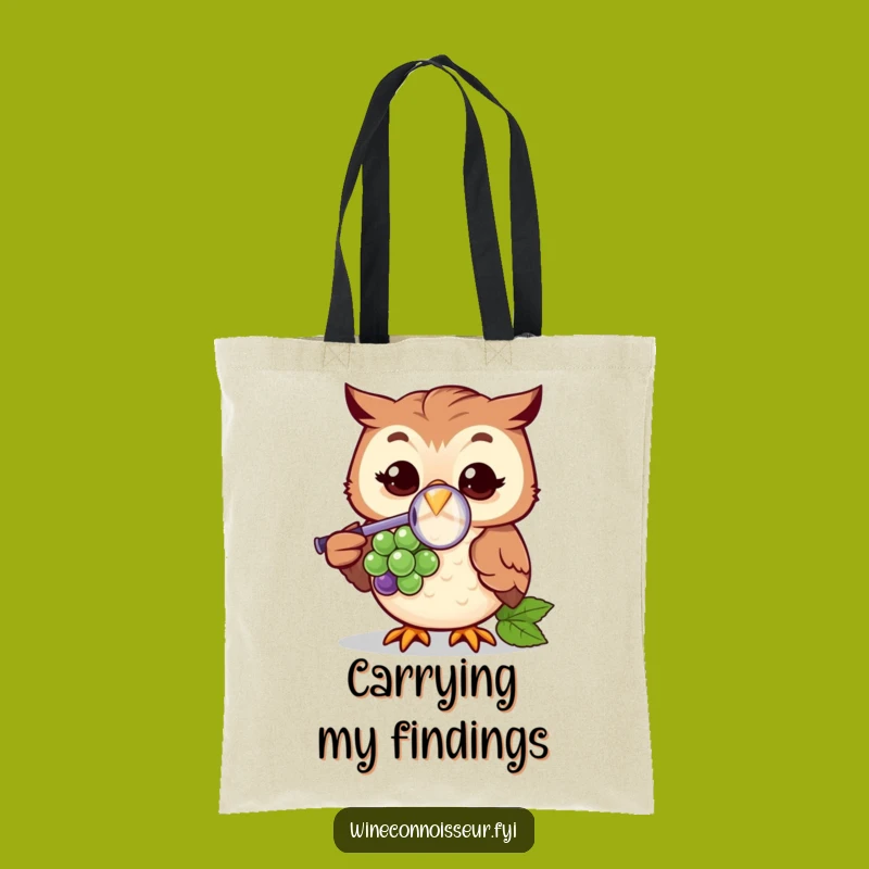 Funny Owl Grape Detective Tote Bag - Stylish & Humorous Carry-all for Clever Souls
