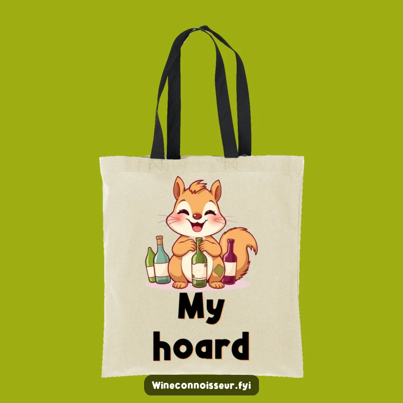 Funny Squirrel Wine Tote Bag: Carry Your Treasures in Style