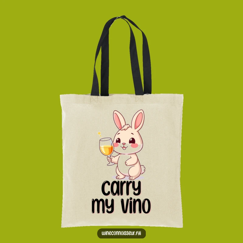 Funny Wine Rabbit Tote Bag: Carry Your Cheers in Style!