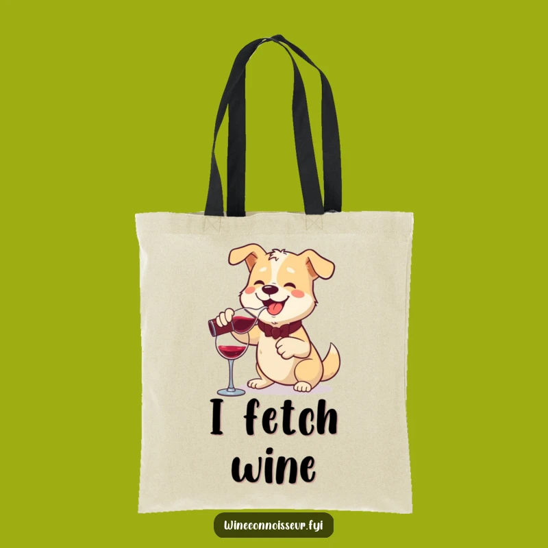 Funny Dog Wine Decanter Tote Bag: Cheerful Carry-all Gift