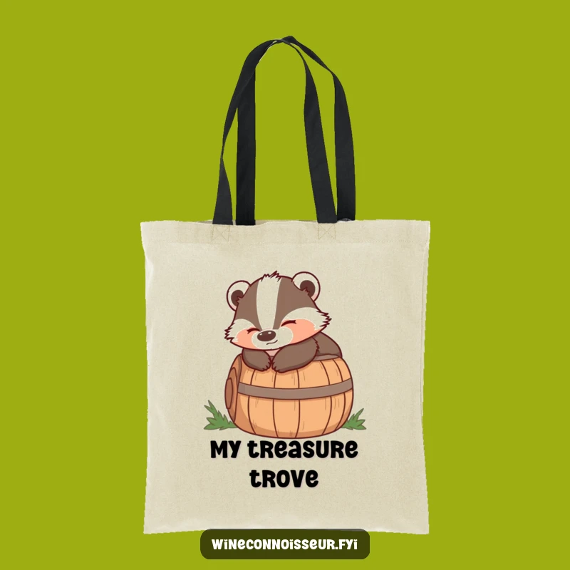 Funny Badger Barrel Tote Bag: Carry Your Wisdom Everywhere!